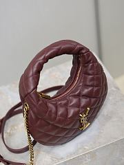 Colestore YSL Saint Laurent ICARINO mini in quilted nappa in Bordeaux 19x12x5cm - 3