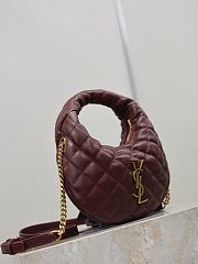 Colestore YSL Saint Laurent ICARINO mini in quilted nappa in Bordeaux 19x12x5cm - 2