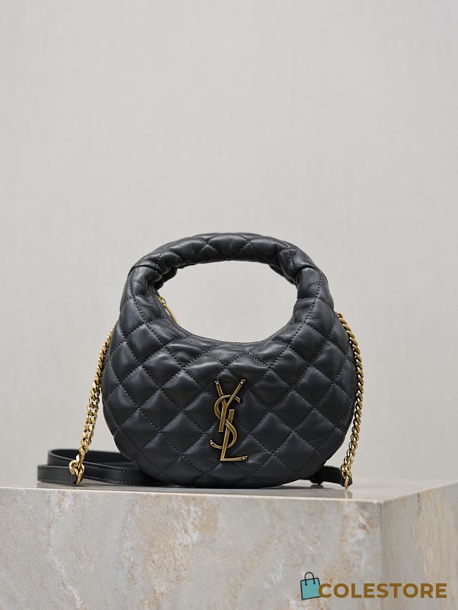 Colestore YSL Saint Laurent ICARINO mini in quilted nappa in Black 19x12x5cm - 1