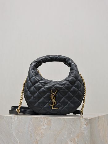 Colestore YSL Saint Laurent ICARINO mini in quilted nappa in Black 19x12x5cm