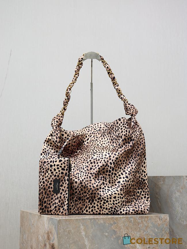 Colestore YSL  Saint Laurent AMALIA in satin in Black and Brown 40×50×5cm - 1