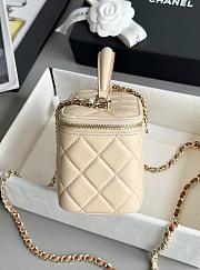 Colestore Chanel Small Vanity Case With Top Handle Light Beige 9.5x17x8cm - 6