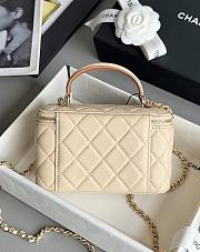 Colestore Chanel Small Vanity Case With Top Handle Light Beige 9.5x17x8cm - 2