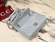 Colestore  Gucci GG Marmont Small Shoulder Bag in Light Blue Leather 22 × 12.5 × 6 cm - 6