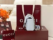Colestore  Gucci GG Marmont Small Shoulder Bag in Light Blue Leather 22 × 12.5 × 6 cm - 2