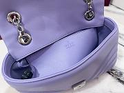 Colestore  Gucci GG Marmont Small Shoulder Bag in Purple Leather 22 × 12.5 × 6 cm - 6