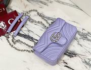 Colestore  Gucci GG Marmont Small Shoulder Bag in Purple Leather 22 × 12.5 × 6 cm - 4