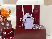 Colestore  Gucci GG Marmont Small Shoulder Bag in Purple Leather 22 × 12.5 × 6 cm - 2
