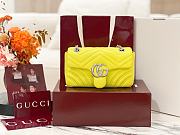 Colestore  Gucci GG Marmont Small Shoulder Bag in Yellow Leather 22 × 12.5 × 6 cm - 1