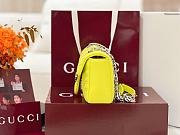 Colestore  Gucci GG Marmont Small Shoulder Bag in Yellow Leather 22 × 12.5 × 6 cm - 6