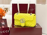 Colestore  Gucci GG Marmont Small Shoulder Bag in Yellow Leather 22 × 12.5 × 6 cm - 3