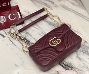 Colestore  Gucci GG Marmont Small Shoulder Bag in Rosso Ancora Red Leather 22 × 12.5 × 6 cm - 6