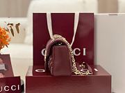 Colestore  Gucci GG Marmont Small Shoulder Bag in Rosso Ancora Red Leather 22 × 12.5 × 6 cm - 5