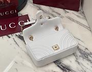 Colestore  Gucci GG Marmont Small Shoulder Bag in White Leather 22 × 12.5 × 6 cm - 4