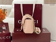 Colestore  Gucci GG Marmont Small Shoulder Bag in Pink Beige Leather 22 × 12.5 × 6 cm - 5