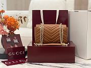 Colestore  Gucci GG Marmont Small Shoulder Bag in Brown Leather 22 × 12.5 × 6 cm - 6