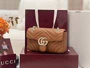 Colestore  Gucci GG Marmont Small Shoulder Bag in Brown Leather 22 × 12.5 × 6 cm - 5