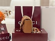 Colestore  Gucci GG Marmont Small Shoulder Bag in Brown Leather 22 × 12.5 × 6 cm - 3