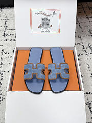 Colestore Hermes Oran Sandal Bleu Jean / Naturel - 1