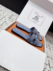 Colestore Hermes Oran Sandal Bleu Jean / Naturel - 4
