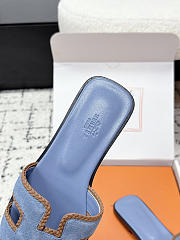 Colestore Hermes Oran Sandal Bleu Jean / Naturel - 3