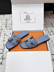 Colestore Hermes Oran Sandal Bleu Jean / Naturel - 2