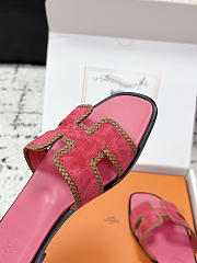Colestore Hermes Oran Sandal Rose Porcelaine / Naturel - 6