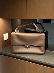 Colestore Chanel MAXI FLAPBAG   Grained Calfskin & Silver Metal  Light Brown  26 x 38.5 x 11cm - 1