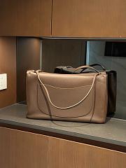 Colestore Chanel MAXI FLAPBAG   Grained Calfskin & Silver Metal  Light Brown  26 x 38.5 x 11cm - 4