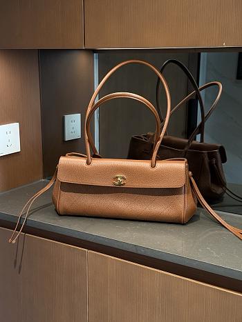 Colestore Chanel SMALL SHOPPING BAG   Grained Calfskin & Gold-Tone Metal Brown  15 x 30.5 x 11.5cm