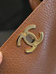 Colestore Chanel SMALL SHOPPING BAG   Grained Calfskin & Gold-Tone Metal Brown  15 x 30.5 x 11.5cm - 3