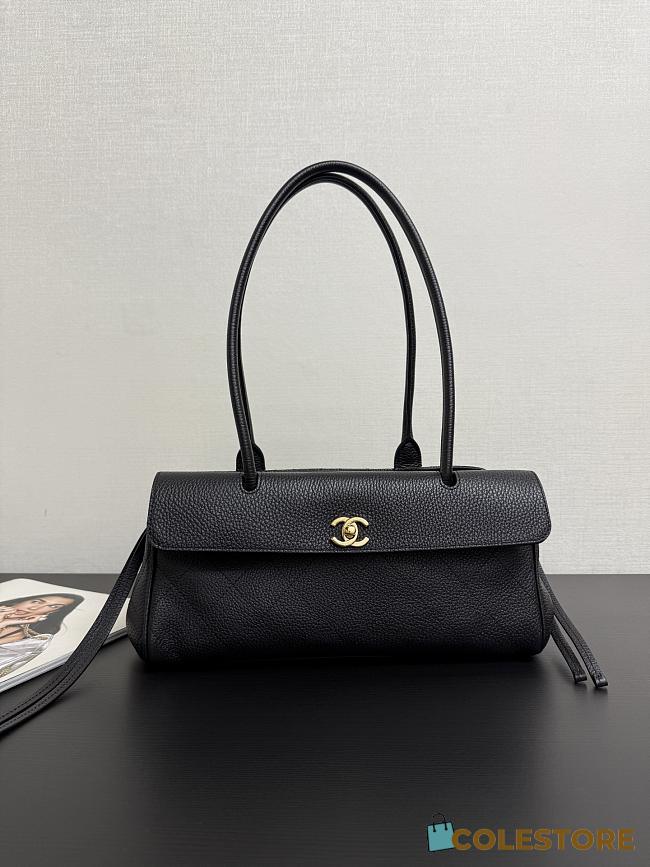 Colestore Chanel SMALL SHOPPING BAG   Grained Calfskin & Gold-Tone Metal Black  15 x 30.5 x 11.5cm - 1