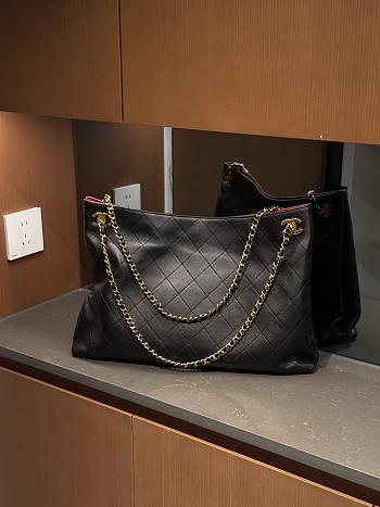 Colestore Chanel SHOPPING BAG   Lambskin & Gold-Tone Metal Black 29x40x9cm