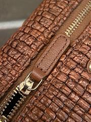 Colestore Chanel Classic Vanity with Chain Braided Raffia & Gold-Tone Metal Brown 17 x 19.5 x 5cm - 6