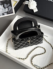 Colestore Chanel Mini Shopping Bag   High-Shine Calfskin & Gold Metal  Black 13 x 19 x 7cm - 6