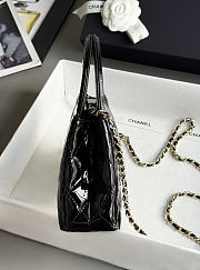 Colestore Chanel Mini Shopping Bag   High-Shine Calfskin & Gold Metal  Black 13 x 19 x 7cm - 5