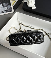 Colestore Chanel Mini Shopping Bag   High-Shine Calfskin & Gold Metal  Black 13 x 19 x 7cm - 4