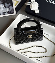 Colestore Chanel Mini Shopping Bag   High-Shine Calfskin & Gold Metal  Black 13 x 19 x 7cm - 2