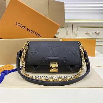 Colestore  Louis Vuitton Favorite Monogram Empreinte Leather Black 24x14x9cm