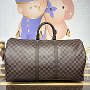 Colestore Louis Vuitton Keepall Bandoulière 55 Damier Ebene Canvas 55 x 31 x 26 cm - 4