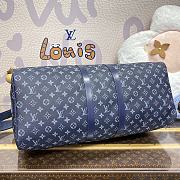 Colestore Louis Vuitton Keepall Bandoulière 50 Damier Azur Blue 50x29x23cm - 3