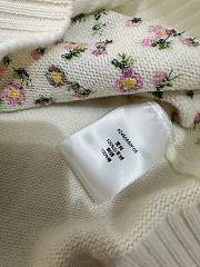 Colestore  Dior Short-Sleeved Embroidered Sweater Multicolor Daisy Garden Cashmere Knit - 2
