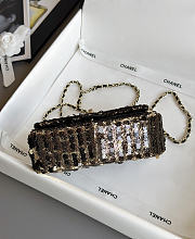 Colestore Chanel Evening Party bag Sequins, Artificial Pearls & Gold-colored Metal Black & Gold 21x14x8cm - 5