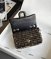 Colestore Chanel Evening Party bag Sequins, Artificial Pearls & Gold-colored Metal Black & Gold 21x14x8cm - 4