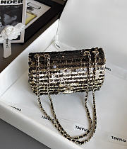 Colestore Chanel Evening Party bag Sequins, Artificial Pearls & Gold-colored Metal Black & Gold 21x14x8cm - 2