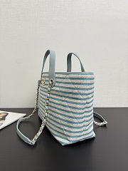 Colestore Chanel Deauville Tote Bag In Baby Blue 46x25x13cm - 5