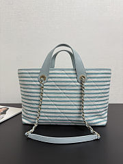 Colestore Chanel Deauville Tote Bag In Baby Blue 46x25x13cm - 4