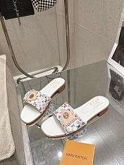 Colestore  Louis Vuitton LV x TM LV Frame Flat Mule White - 3