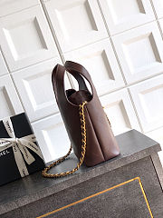 Colestore Chanel Small shopping bag   Calfskin and Gold-Plated Metal  Dark Brown  27.5 x 21 x 10cm - 2