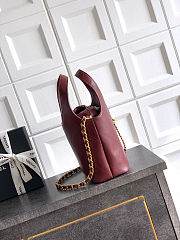 Colestore Chanel Small shopping bag   Calfskin and Gold-Plated Metal  Burgundy 27.5 x 21 x 10cm - 4